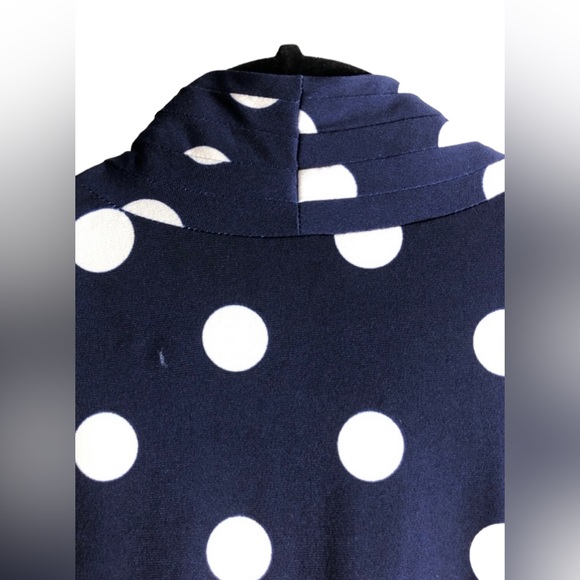 Eliza J Navy Blue Polka Dot Sleeveless Mini Dress Size 4 - Picture 7 of 10